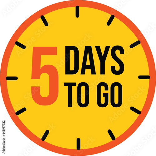 Days to go countdown icon. Sales clock days left symbol. Vector illustration graphic design