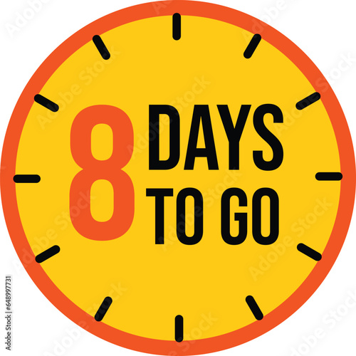 Days to go countdown icon. Sales clock days left symbol. Vector illustration graphic design