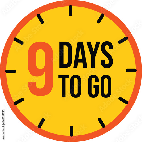 Days to go countdown icon. Sales clock days left symbol. Vector illustration graphic design