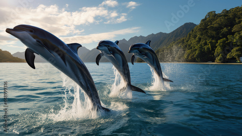 dolphin jumping out of water © Piotr
