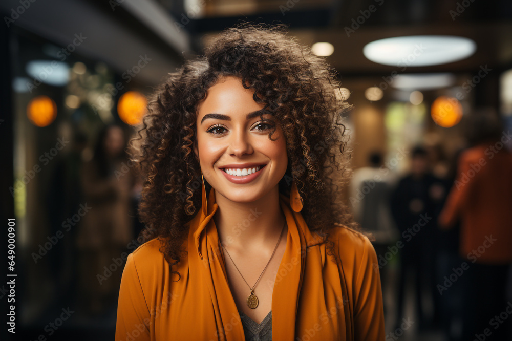 young woman with captivating, radiant features, representing African heritage, aged 32 made with AI