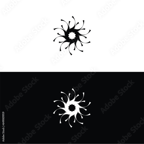 Circle vector logo template design . Circle silhouette illustration