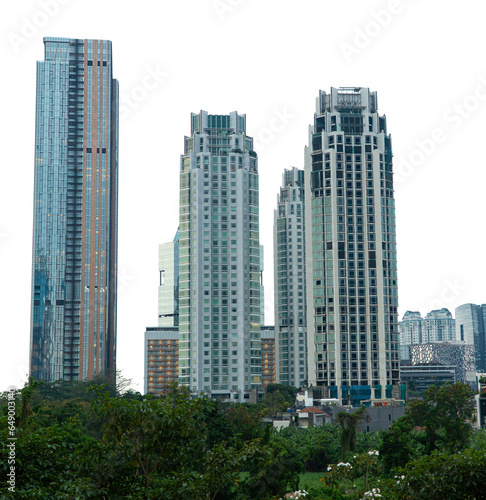 Canvas Print skyscrapers in downtown city