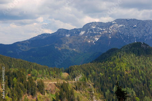 Majestic spring alpine scenery near Logar valley (Logarska dolina), Kamnik Savinja Alps, Slovenia, Europe