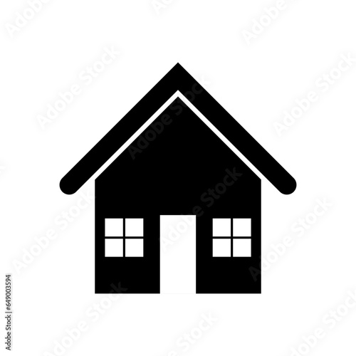 black color house vector icon
