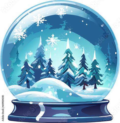 Set of Merry christmas glass ball collection. Vector illustration