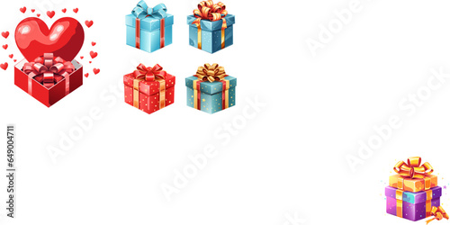 Christmas and New Year background. gift box. Bright winter holiday composition.