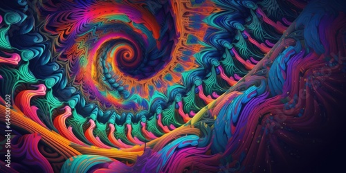 Fantasy abstract geometric patterns, trippy background