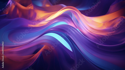 Wallpaper Mural 3d Abstract smooth gradient neon waves Torontodigital.ca