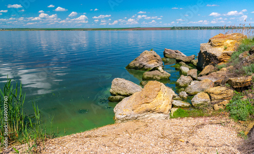 Eutrophication of the Khadzhibey estuary, blooms in the water of the blue-green algae Microcystis aeruginosa