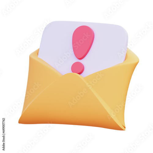 Notice 3D Graphic Illustration