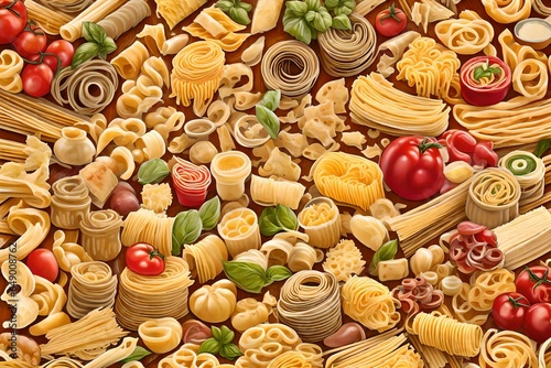pasta and vegetables
 4k HD quality photo. 