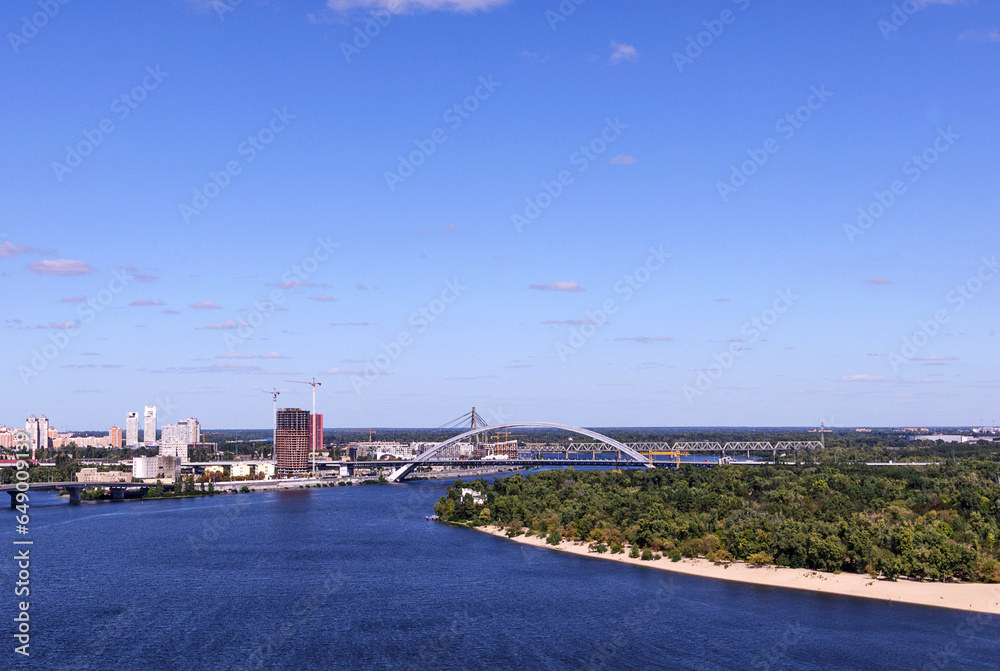 Dnieper river within the city of Kyiv