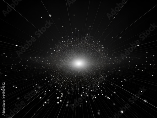 Futuristic space glow particle with bright lights, abstract background 