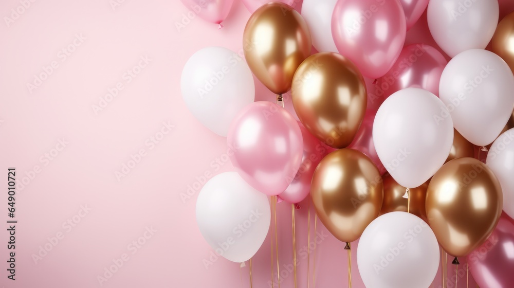 Pink ballons holiday background Pink ballons holiday background