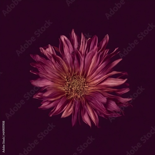 Dark pink flower chrysanthemum