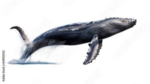 blue whale isolated on white background