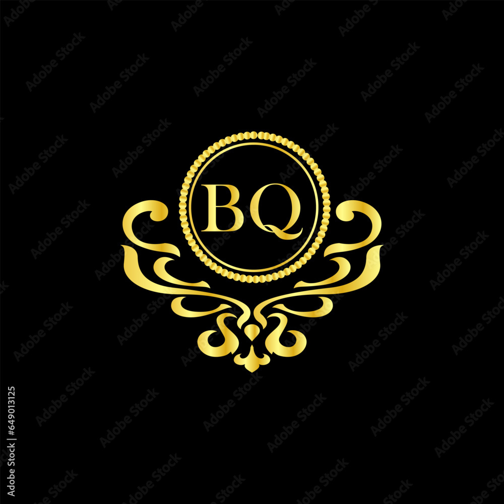 Naklejka premium bq vector design luxury logo template