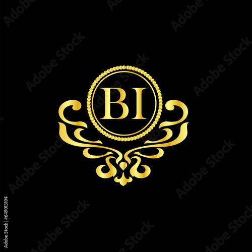 bi vector design luxury logo template