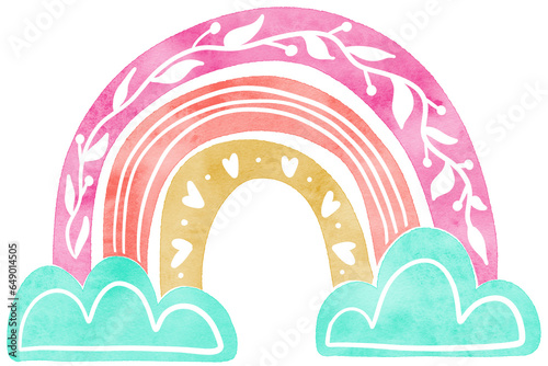 Isolated Rainbow PNG watercolor