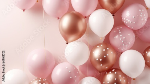 Pink ballons holiday background