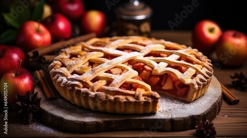 Autumn apple pie