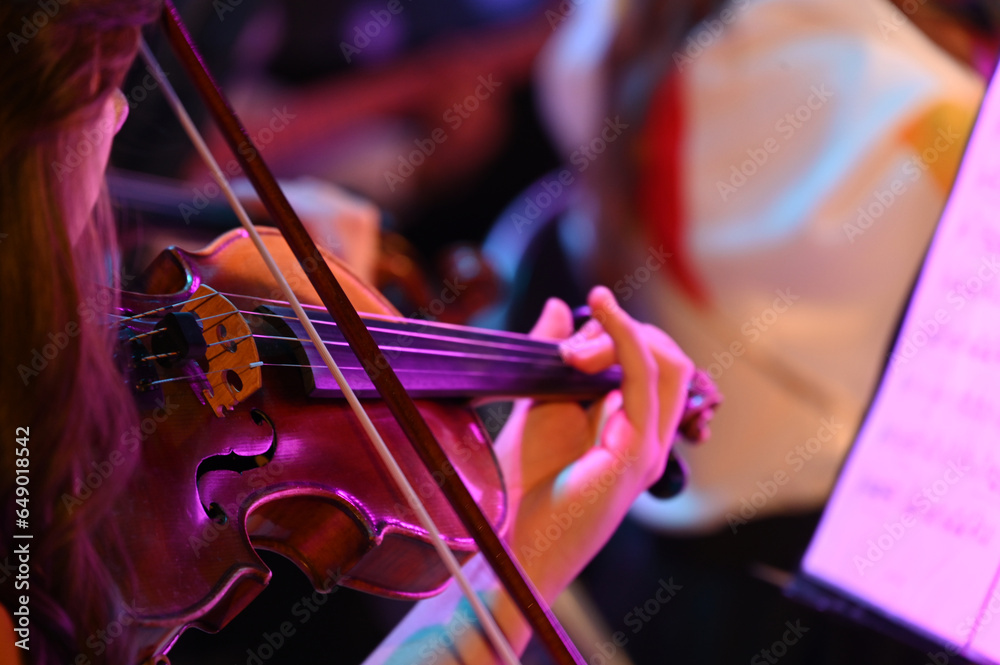 Classical music concert playing the violin