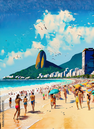Tropical Rio: AI-Generated Landscapes Inspired by Brazilian Vibes photo