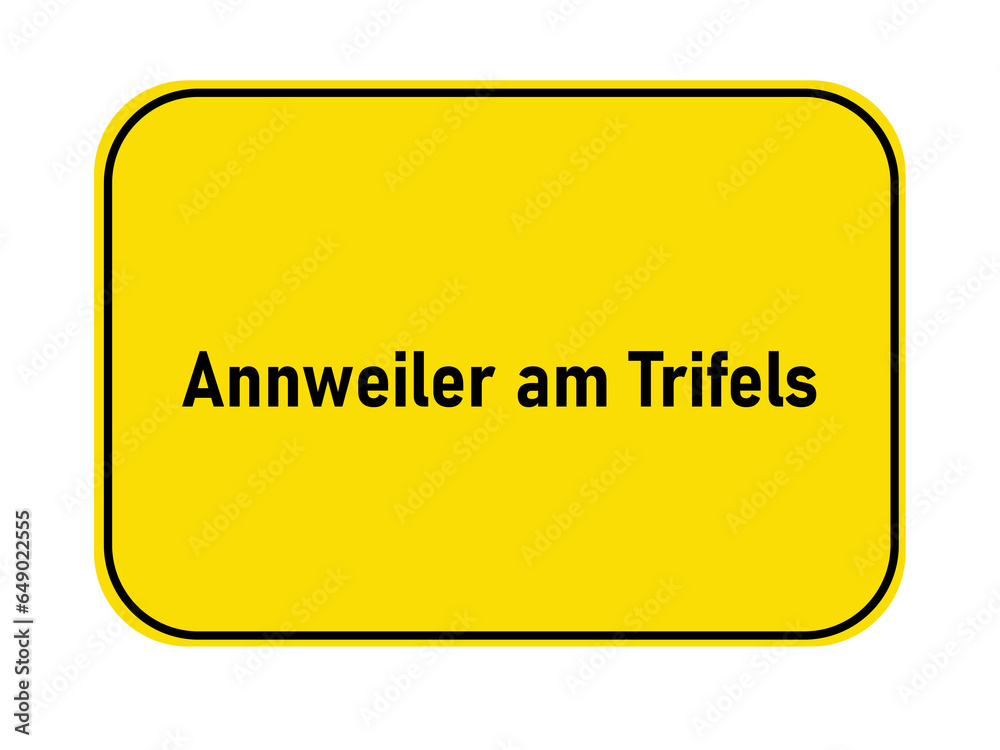 Town entrance sign Annweiler am Trifels Town entrance sign Annweiler am Trifels