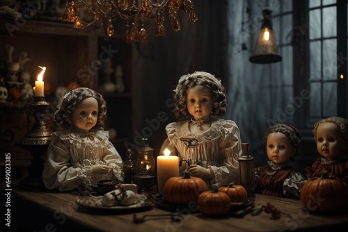 Halloween Dolls, Creepy Porcelain Statues with Sinister Vibes-edit