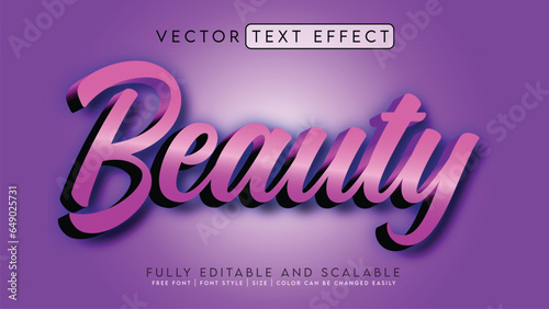 3D Text Effect _Fully Editable and Scalable Vector (Beauty)