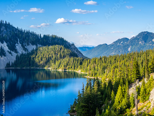 Marmot lake in Central Cascades, Alpine Lakes region, Washington, USA