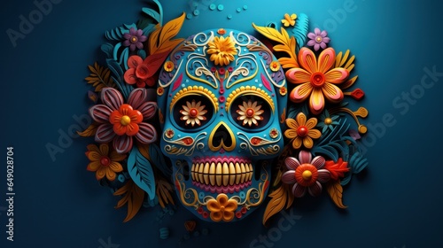 Day of the dead sugar skull
