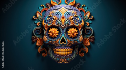 Day of the dead sugar skull