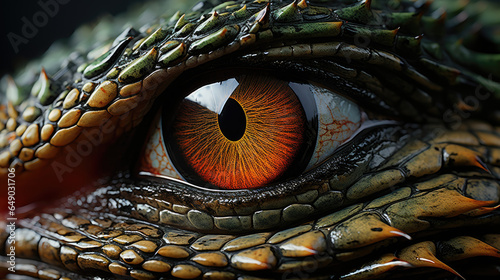 Reptile eye close-up with macro detail © RuleByArt