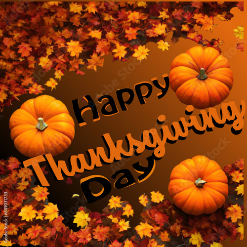 pumpkin set -, Thanksgiving lettering - orange color, orange Pumpkins and dry Maple  leaves , old Orange background, banner design for holiday parties, vector card	
