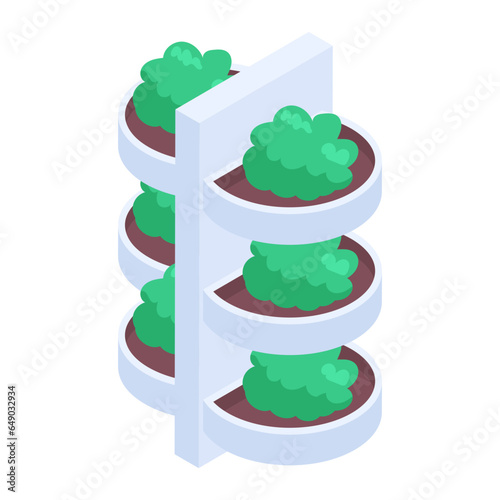 Check farm crops isometric icon 