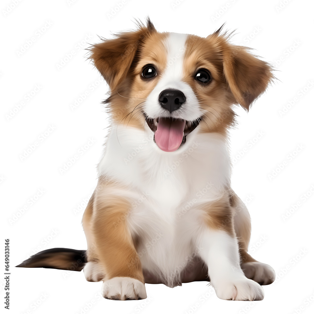 Cute puppy,  no background