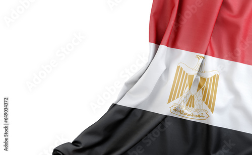 Fotografia Flag of Egypt with empty space on the left