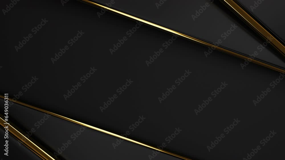 Holiday abstract background with golden lines animation. Shiny gold light motion. Luxury theme greeting card design. Seamless loop.