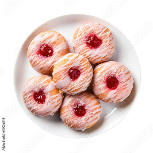 A Plate of Jelly Donuts on ...