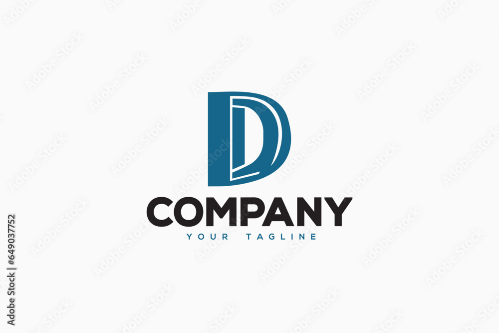 Letter D Logo Design - Lettermark Logo Template