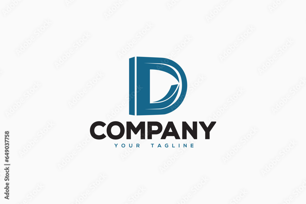 Letter D Logo Design - Lettermark Logo Template