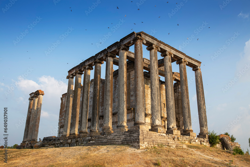 izonai antic city ruins with Zeus temple. Aizanoi ancient city in Cavdarhisar, Kutahya, Turkey. izonai antic city ruins with Zeus temple. Aizanoi ancient city in Cavdarhisar, Kutahya, Turkey.