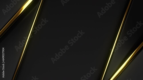 Celebration background with golden lights. Glamour greeting card concept with gold motion effect. Shiny texture for luxury party event. Seamless loop.