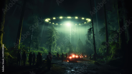 Galactic Enigma  The Saucer-Shaped Extraterrestrial UFO Spacecraft as Imagined by Generative AI