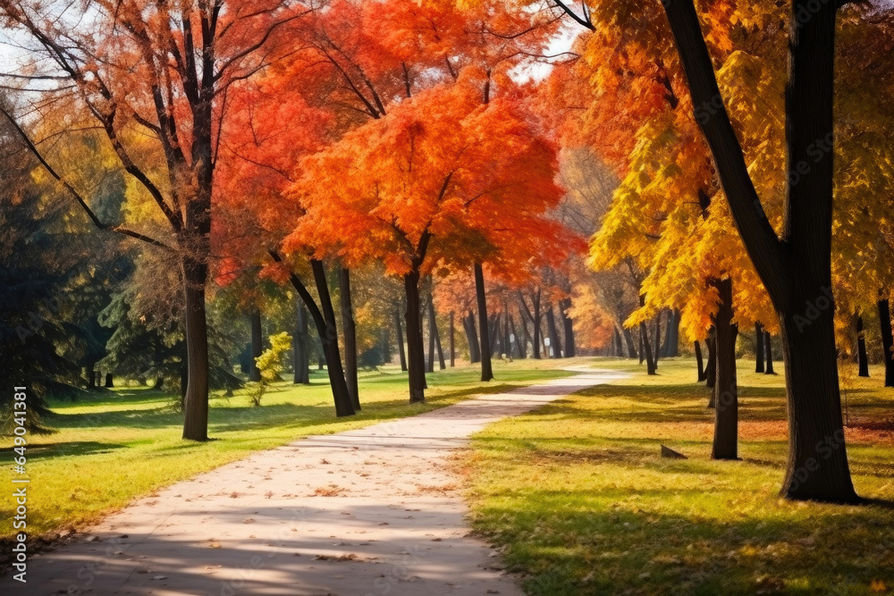 City Park's Tranquil Autumn Ambiance