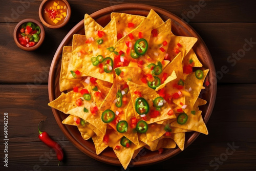 Wallpaper Mural Tasty Nacho Chips on Wooden Table Torontodigital.ca