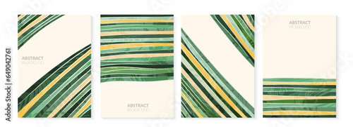 Sustainable environment eco green collage background. Abstract ecology design, nature poster layout. Organic pattern for agriculture brochure. Farm field vector illustration with texture. Eco card