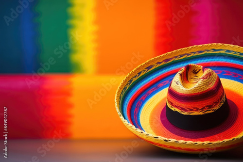 Sunny Mexican Hat on a Colorful Canvas